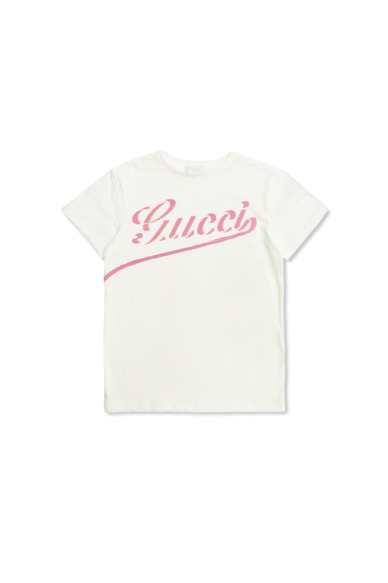 White T-shirt with printed logo Gucci Kids - Vitkac Denmark
